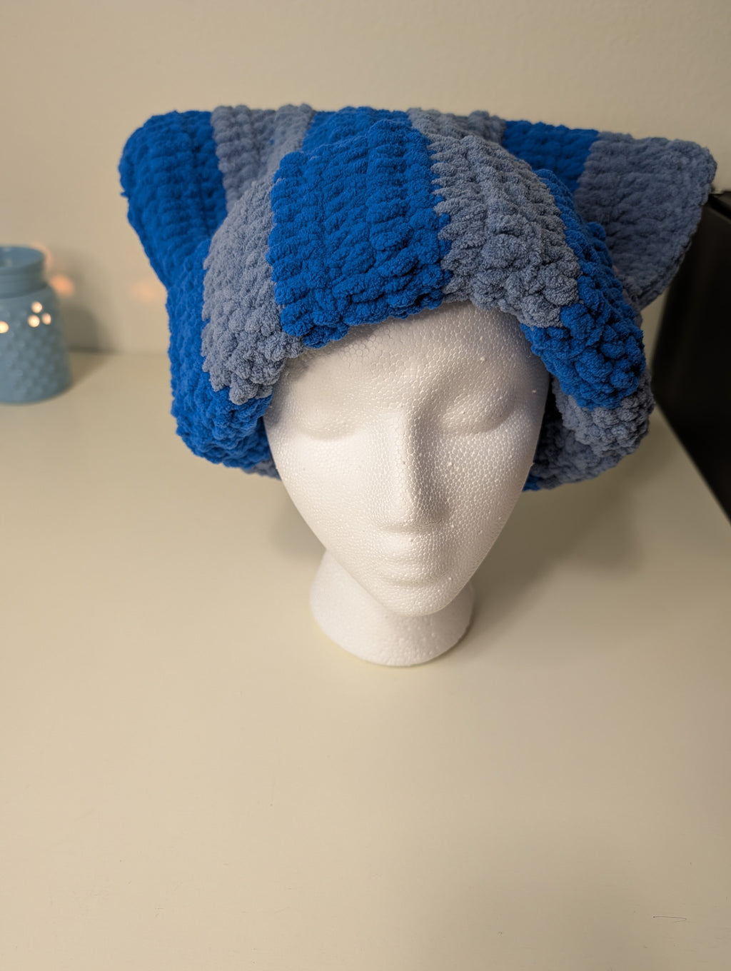 Chunky Cat Beanie-- Striped
