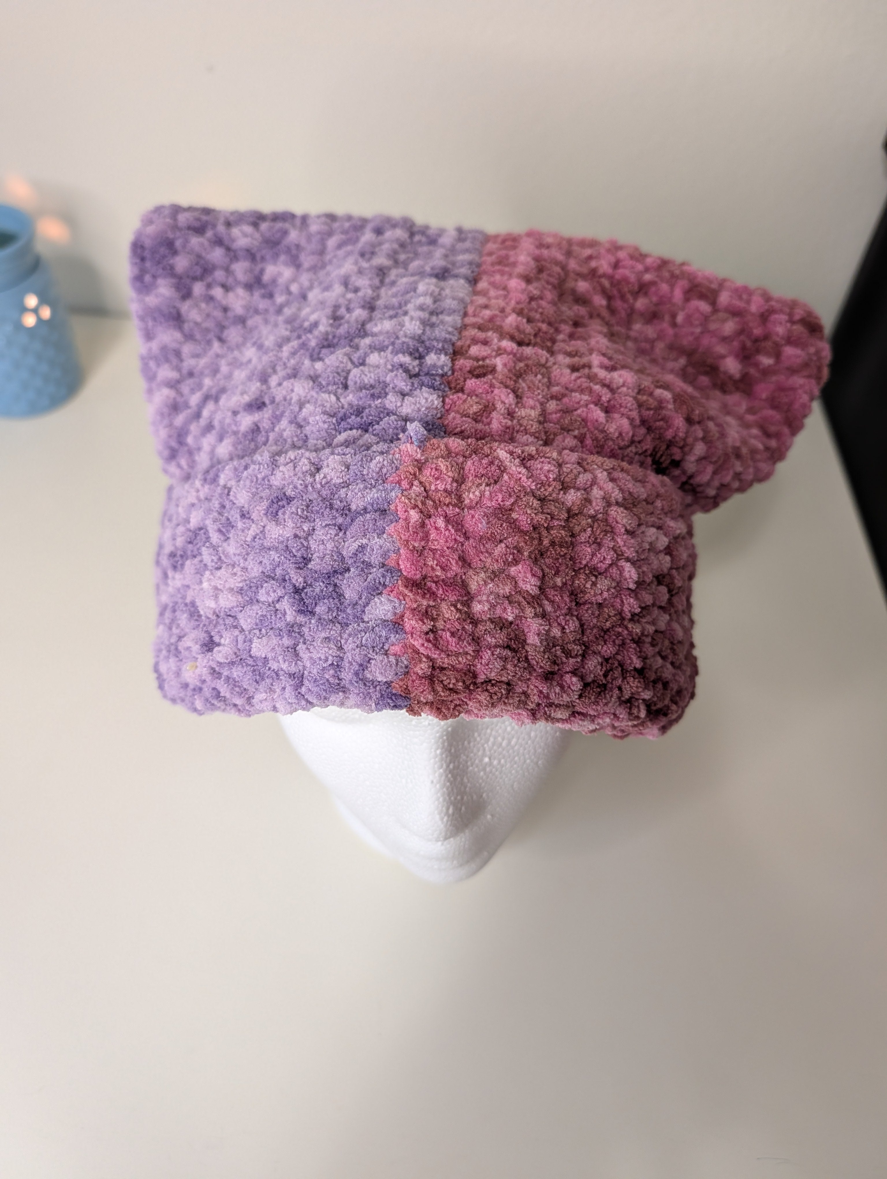 Chunky Cat Beanie-- Striped