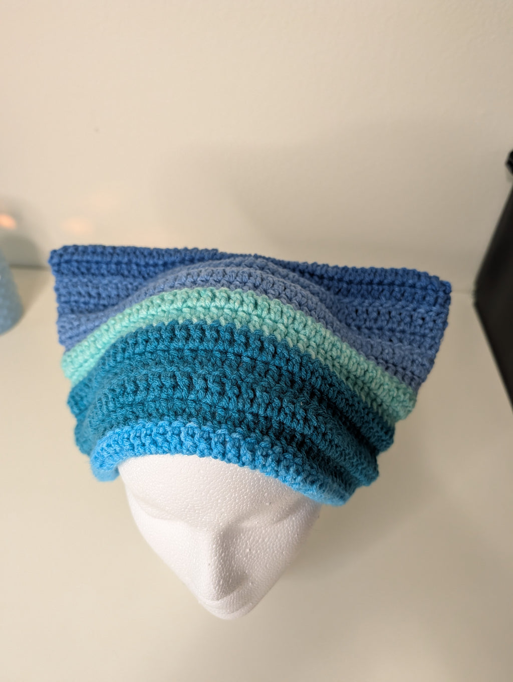 Acrylic Cat Beanie-- Solid Color