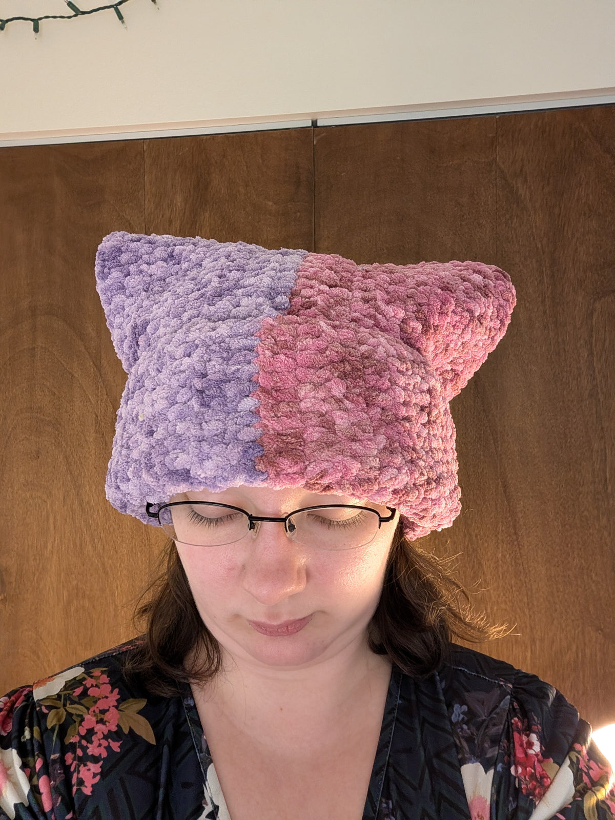 Chunky Cat Beanie-- Striped