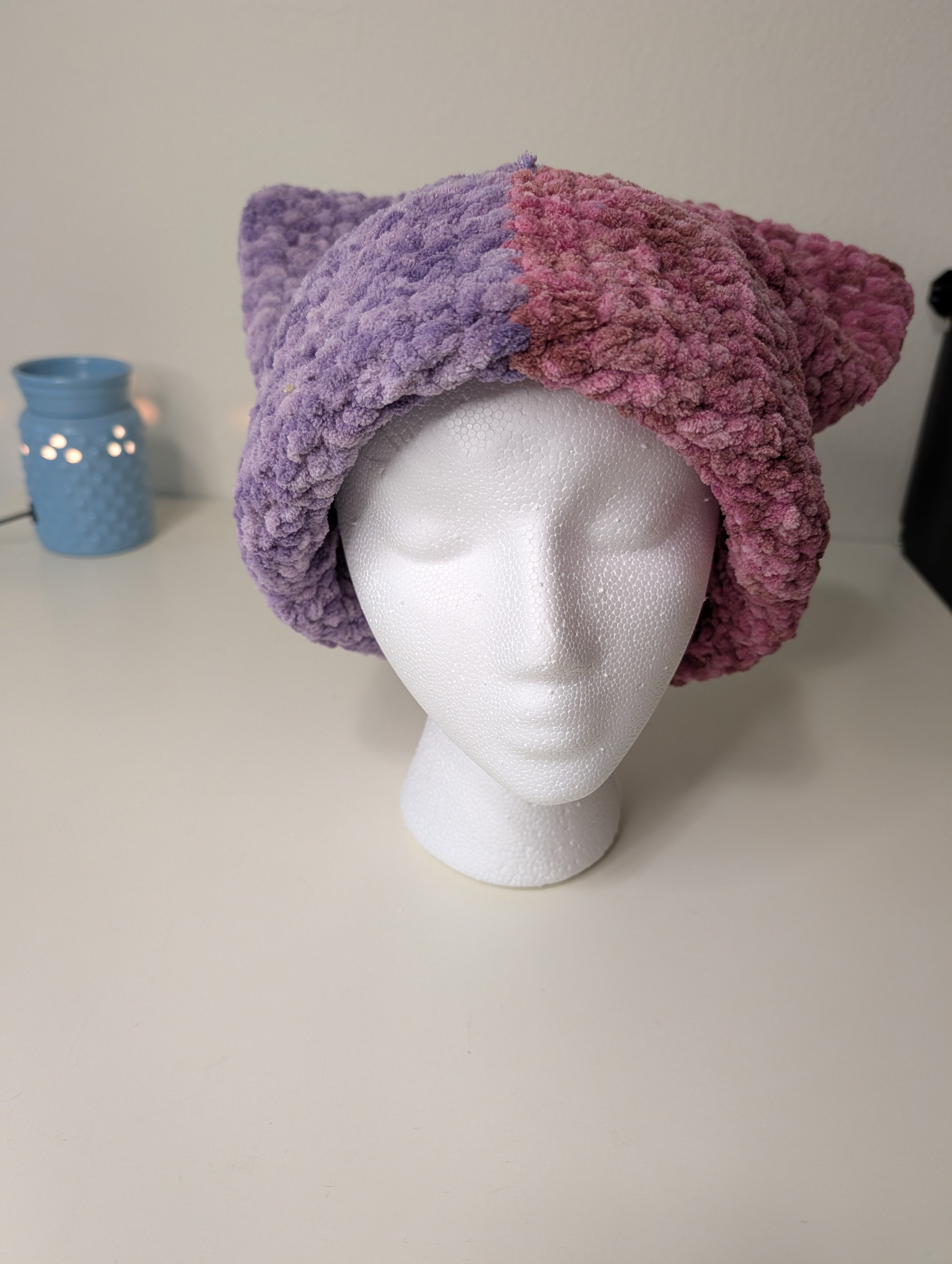 Chunky Cat Beanie-- Striped