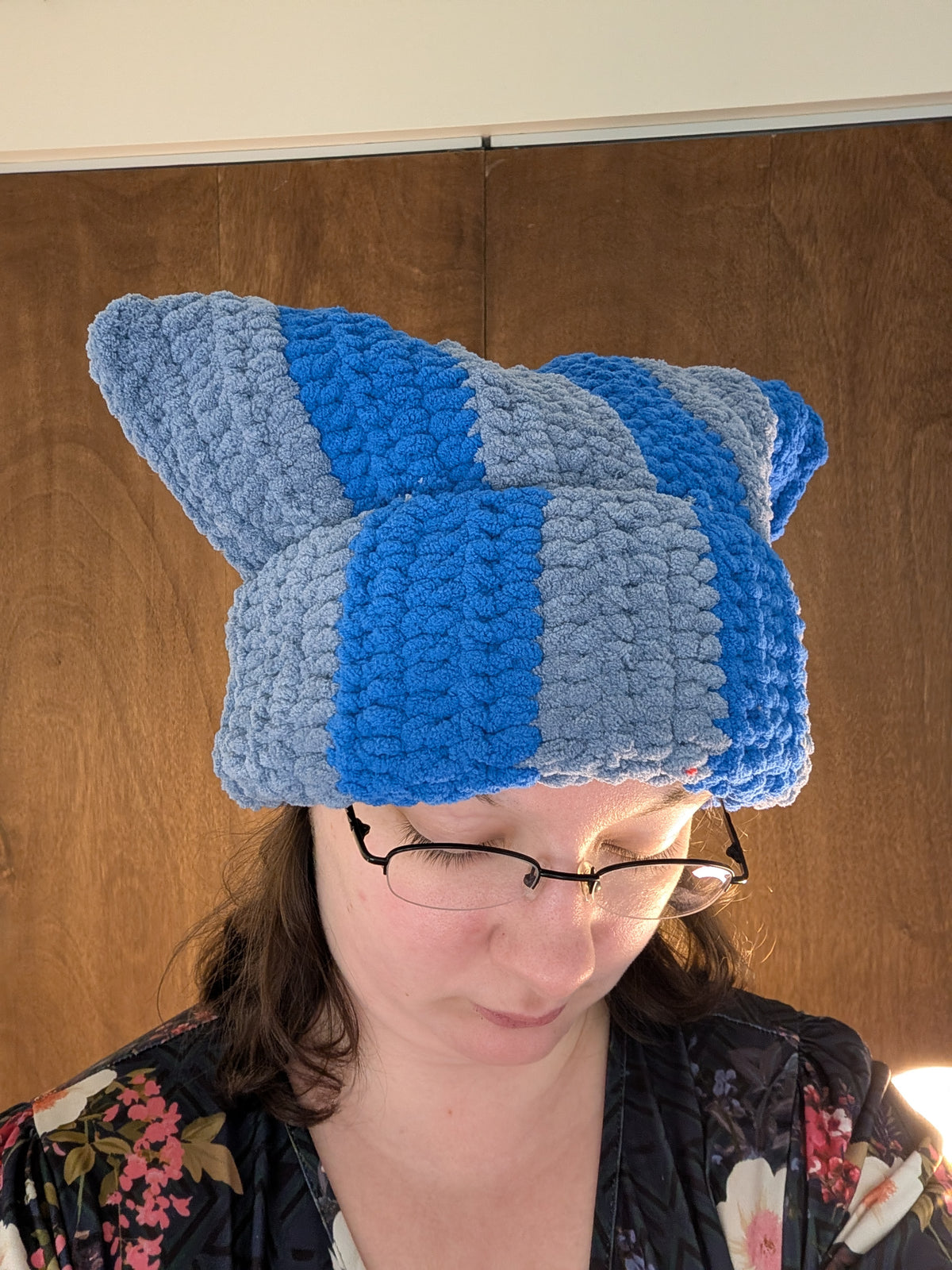 Chunky Cat Beanie-- Striped